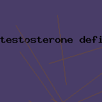 testosterone deficiency